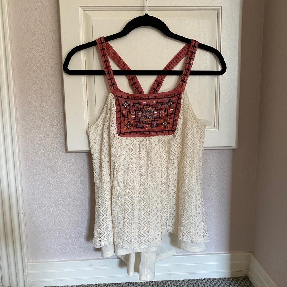 Embroidered tank top